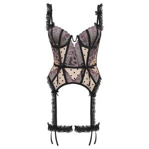 RARE FIND | For Love & Lemons NWT ISLA teddy black lace sheer beige
